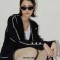 Retro Shades Cat Eye Small Frame Snake Decorated Sunglasses - Red