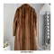 Gradient Striped Hairy Faux Fur Retro Coats  - Coffee
