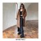 Gradient Striped Hairy Faux Fur Retro Coats  - Coffee