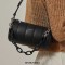 Bucket Shape Crossbody Shoulder Double Straps Stylish Bag - Black