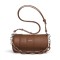 Bucket Shape Crossbody Shoulder Double Straps Stylish Bag - Brown