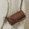 Bucket Shape Crossbody Shoulder Double Straps Stylish Bag - Brown