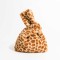 Japanese Mini Wrist Knot Faux Fur Foldable Shopping Bags - Giraffe