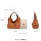 Hobos Shoulder Classic Tote Bags - Tan Faux Leather