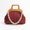 Acrylic Chain Cloud Shape Crossbody Bags - Red