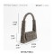 Metallic Beaded Small Flap Shoulder Bags - Silver