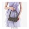 Metallic Beaded Small Flap Shoulder Bags - Silver