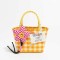 Jelly Color PVC Checkered Summer Beach Picnic Handbag Bags - Multicolor