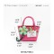 Jelly Color PVC Checkered Summer Beach Picnic Handbag Bags - Multicolor