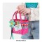 Jelly Color PVC Checkered Summer Beach Picnic Handbag Bags - Multicolor