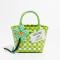 Jelly Color PVC Checkered Summer Beach Picnic Handbag Bags - Multicolor