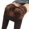 High Waist Stretchy Warm Winter Leggings Pants - Brown