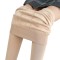 High Waist Stretchy Warm Winter Leggings Pants - Beige