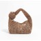 Chic Glitter Rhinestones Sparkling Crystal Evening Bags - Brown