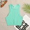 Elastic Solid Color Casual Street Style Elastic Basic Crop Tops - Green