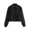 Long Sleeve Big Pockets Elegant Streetwear Spring Autumn Coats Jackets - Black
