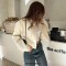 Long Sleeve Big Pockets Elegant Streetwear Spring Autumn Coats Jackets - Olive Green