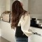 Long Sleeve Big Pockets Elegant Streetwear Spring Autumn Coats Jackets - Gray