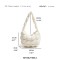 Lightweight Bubble Pillow Shoulder Zipper Bag - Beige