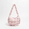 Lightweight Bubble Pillow Shoulder Zipper Bag - Pink