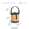 Straw Bucket Crossbody Beach Tote Bag - Yellow Black