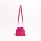 Cotton Rope Knitted Crossbody Small Purse Bag - Hot Pink