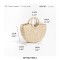 Half Moon Beach Basket Straw Summer Tote Bag - Multicolor