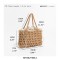 Hollow Out 2 Pcs Fish Net Beach Handbag Bags - White