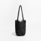Casual Hollow Out 2 Pcs Set Purse Women Handwoven Shoulder Bucket Bags - Black