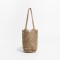 Casual Hollow Out 2 Pcs Set Purse Women Handwoven Shoulder Bucket Bags - Khaki