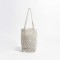 Casual Hollow Out 2 Pcs Set Purse Women Handwoven Shoulder Bucket Bags - White