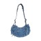 Half Moon Vintage Crossbody Shoulder Bag - Blue