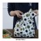 Cute Mini Japanese Wrist Knot Dot Decorated Lunch Washable Day Bags - White