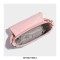 Top Handle Vegan Leather Crossbody Chain Saddle Bag - Pink