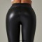 High Waist Spandex Leggings Stretch Pants - Navy