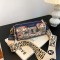 Barrel Shaped Zipper Crossbody Kawaii Bear Pattern Bag - Blue