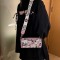 Barrel Shaped Zipper Crossbody Kawaii Bear Pattern Bag - Pink
