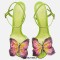 Peep Toe Butterfly Stiletto Heels Ankle Buckle Straps Sandals