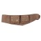 Rivet Buttons Vintage Grunge Belt Waistband Purse - Brown Fabric