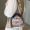 Oblique Messenger Zipper Crossbody Kawaii Bear Pattern Bag - Blue