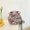 Oblique Messenger Zipper Crossbody Kawaii Bear Pattern Bag - Pink