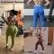 High Waist Sports Solid Color Hip Lifting Running Yoga Gym Leggings Pants - Orange