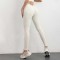 High Waist Sports Solid Color Hip Lifting Running Yoga Gym Leggings Pants - White