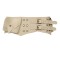 Street Style Punk Goth Rocker Rivet Decorated Buckle Straps Belt Purse Wallet - Beige Faux Leather