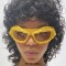 Vintage 2000s Twisted Hip Hop Trendy Streetwear Sunglasses - Pink Yellow