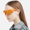 Vintage 2000s Twisted Hip Hop Trendy Streetwear Sunglasses - Black Silver