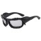 Vintage 2000s Twisted Hip Hop Trendy Streetwear Sunglasses - Black Silver