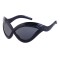 Vintage Oversized Wave Beach Sunglasses - Black