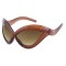 Vintage Oversized Wave Beach Sunglasses - Brown