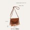 Envelope Style Fringe Tassel Decorated Shoulder Messenger Bags - Brown Faux Leather